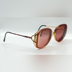 Vintage Berdel Ginger Gold Translucent Oval Sunglasses Frames Only